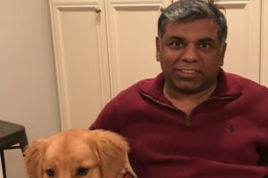 At home almost 2 months after stroke with Benji
